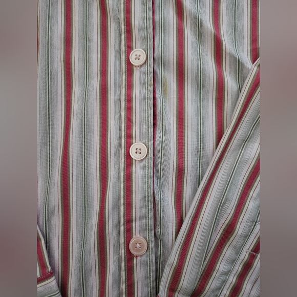 NWT - Old Navy Stretch Striped Button Up Long Sleeve Shirt - Size XXL - Picture 4 of 10